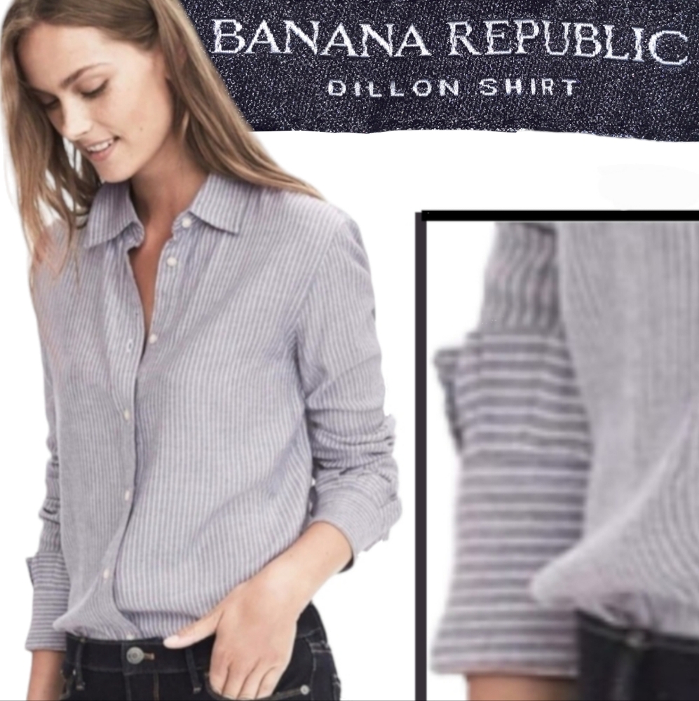 "Dillon" Button Down Ruffle Sleeve - image 1